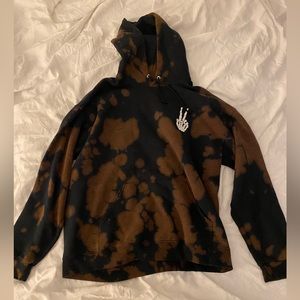Bowery Supply Co Mens Black & Brown Tie Dye Hoodie - Size L